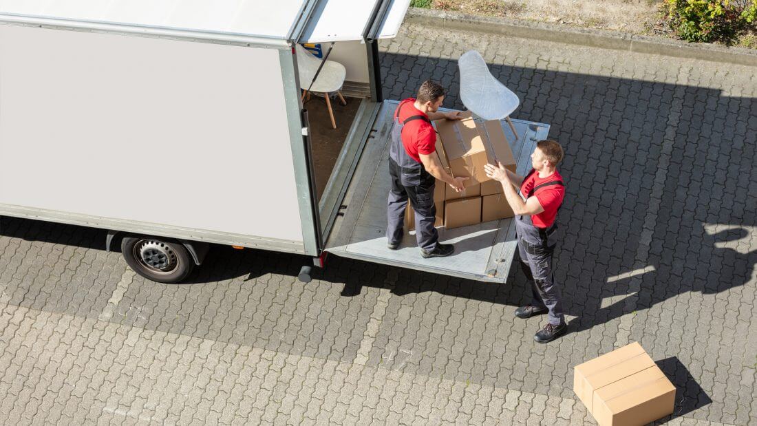 Movers loading the truck