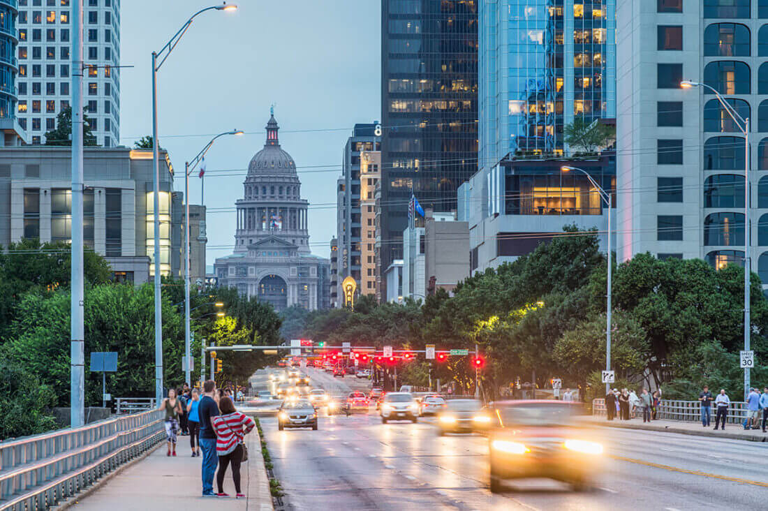 Street view of Austin, Texas