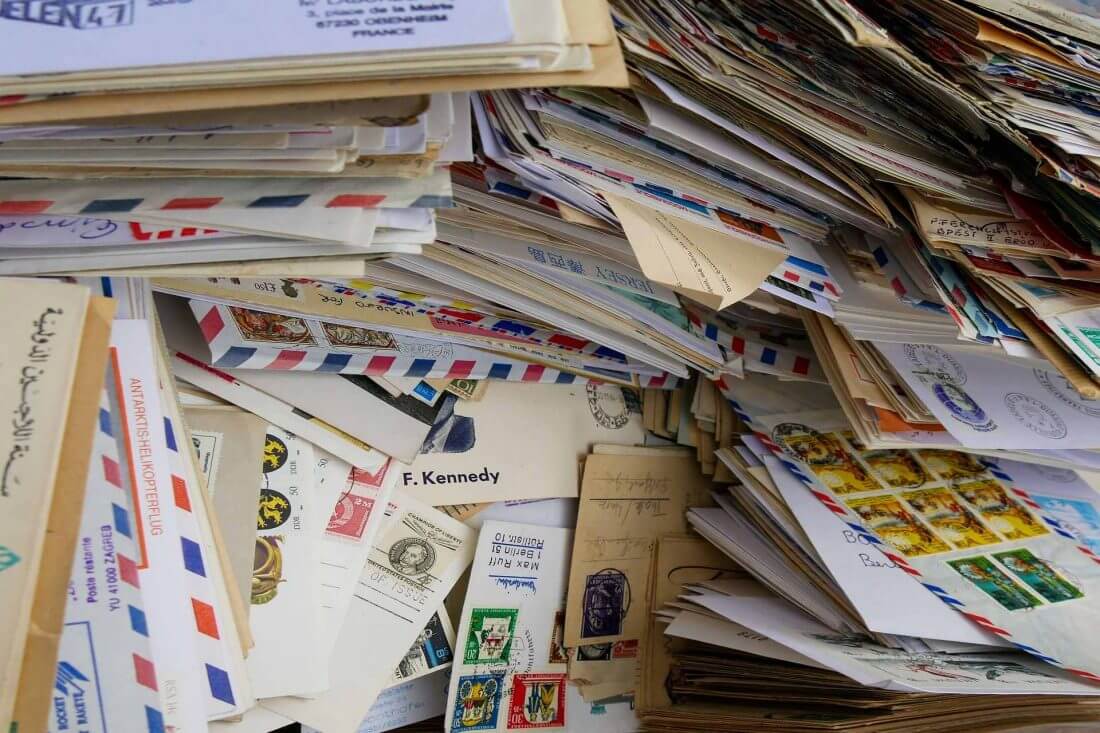 A pile of letters 