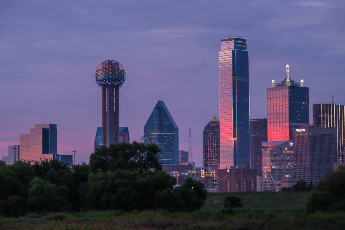 Dallas Skyline at sunset