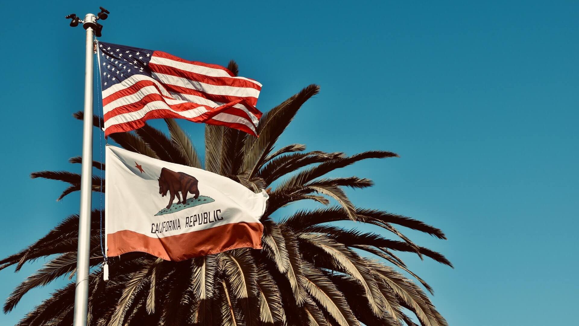 California and United States flag