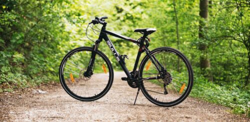 black Bicycle in the woods